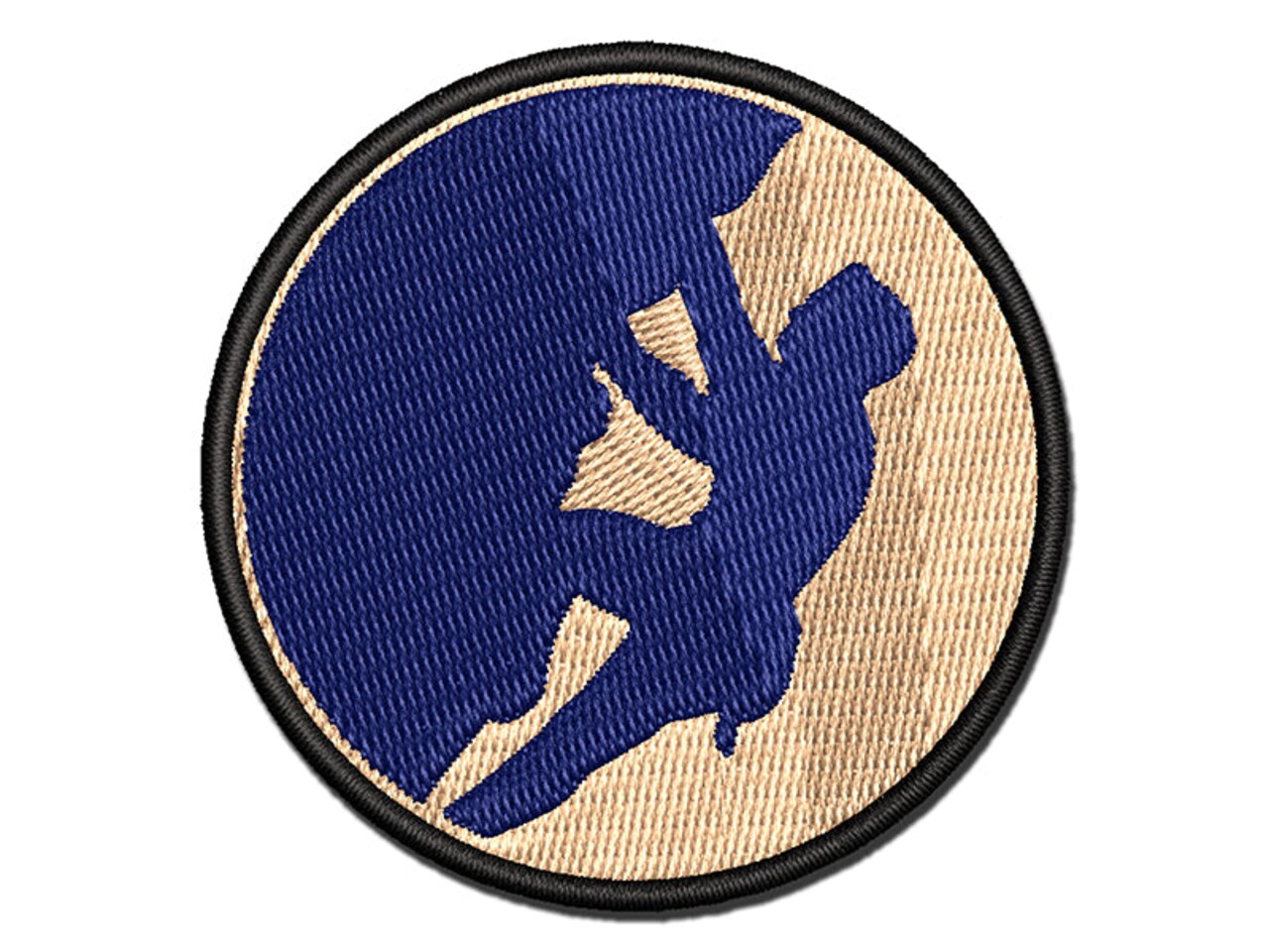 Mountain Climber Rock Climbing Hiking Multi-Color Embroidered Iron-On or Hook & Loop Patch Applique